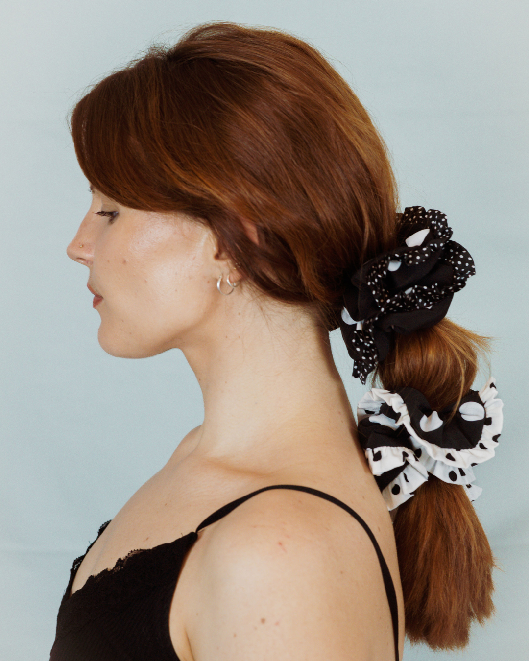 Polka dot combo (2 scrunchies)
