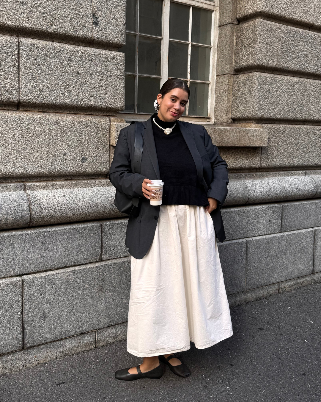 Flat white scrunchie