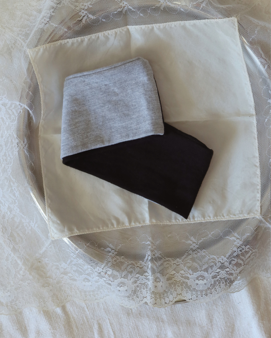 "Moonlight" grey & black headband