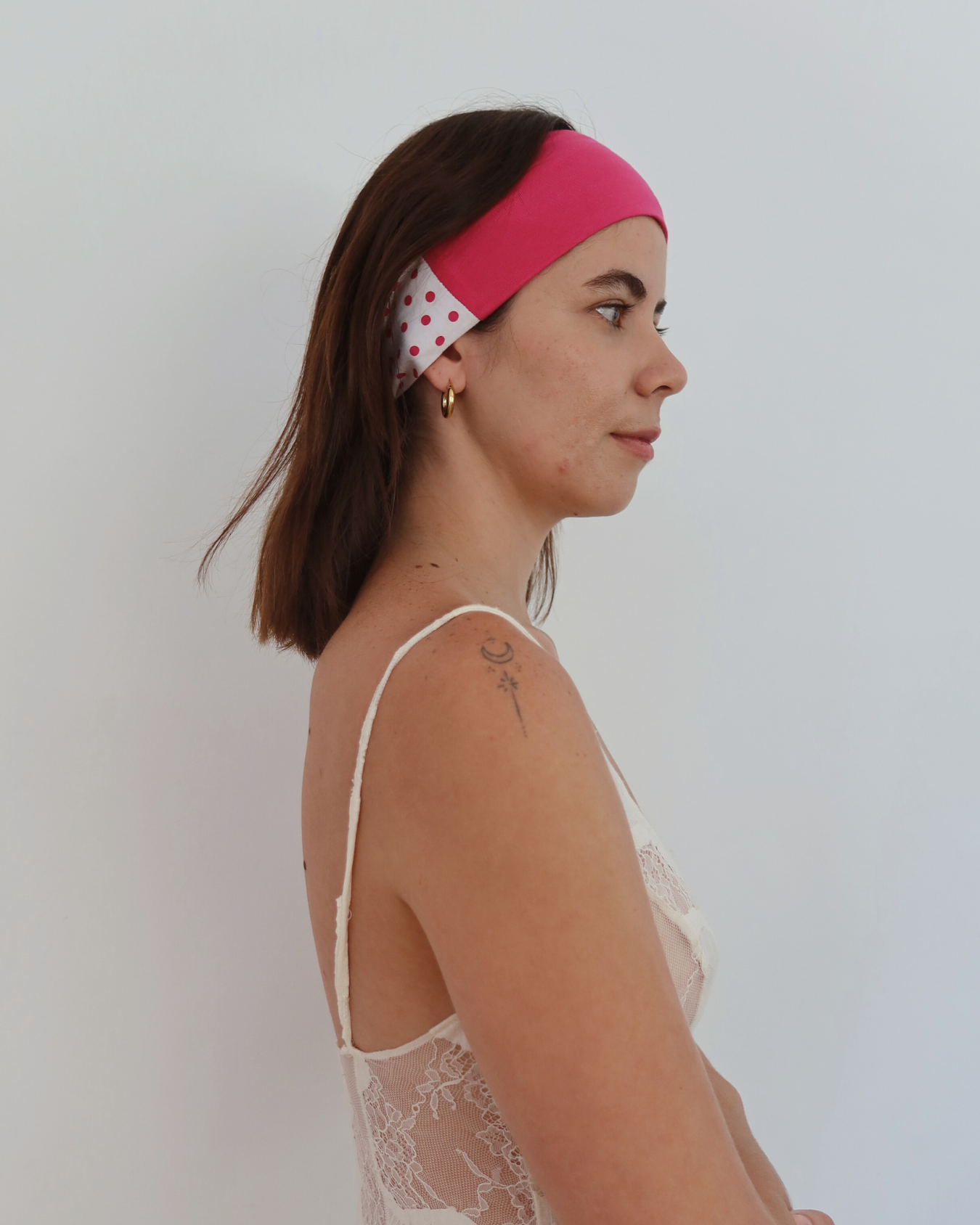 "Pink paradise" polka dot & pink headband