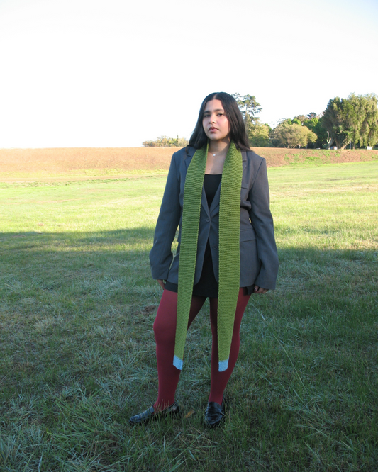 Avo with sea salt skinny scarf