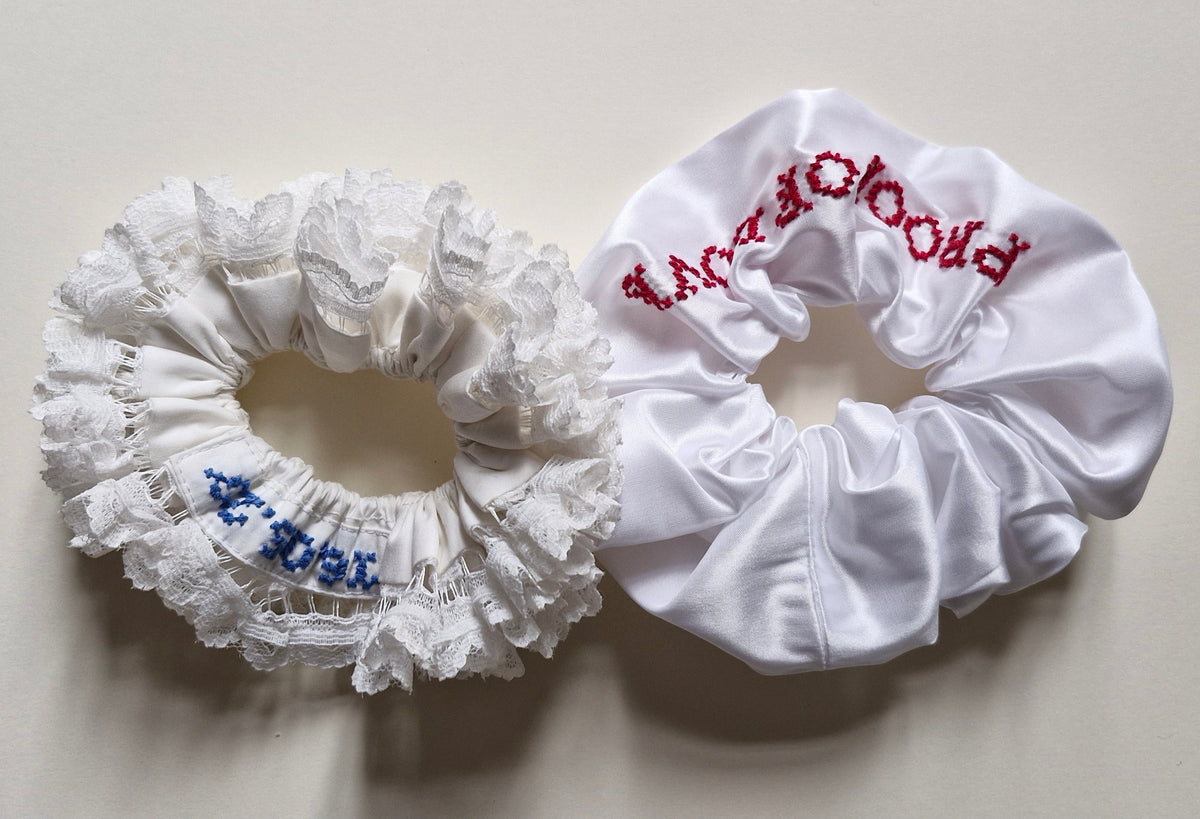 Before the wedding scrunchie